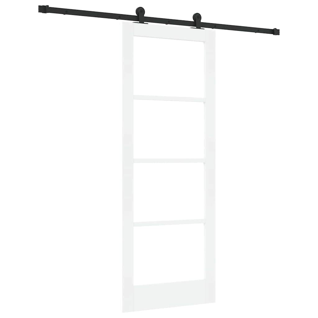 Schiebetür ORKDAL Weiß 78 x 202 cm Holz und Metall