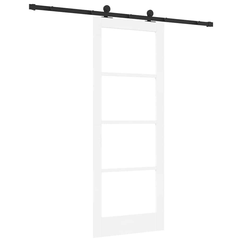Schiebetür ORKDAL Weiß 78 x 202 cm Holz und Metall