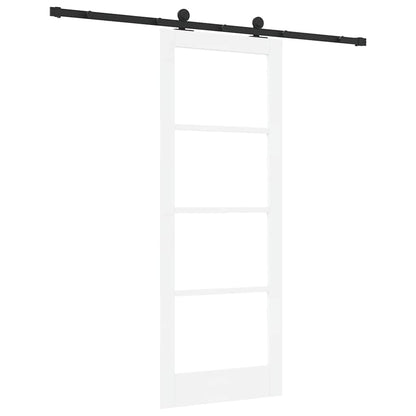 Schiebetür ORKDAL Weiß 78 x 202 cm Holz und Metall