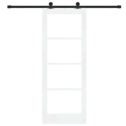 Schiebetür ORKDAL Weiß 78 x 202 cm Holz und Metall