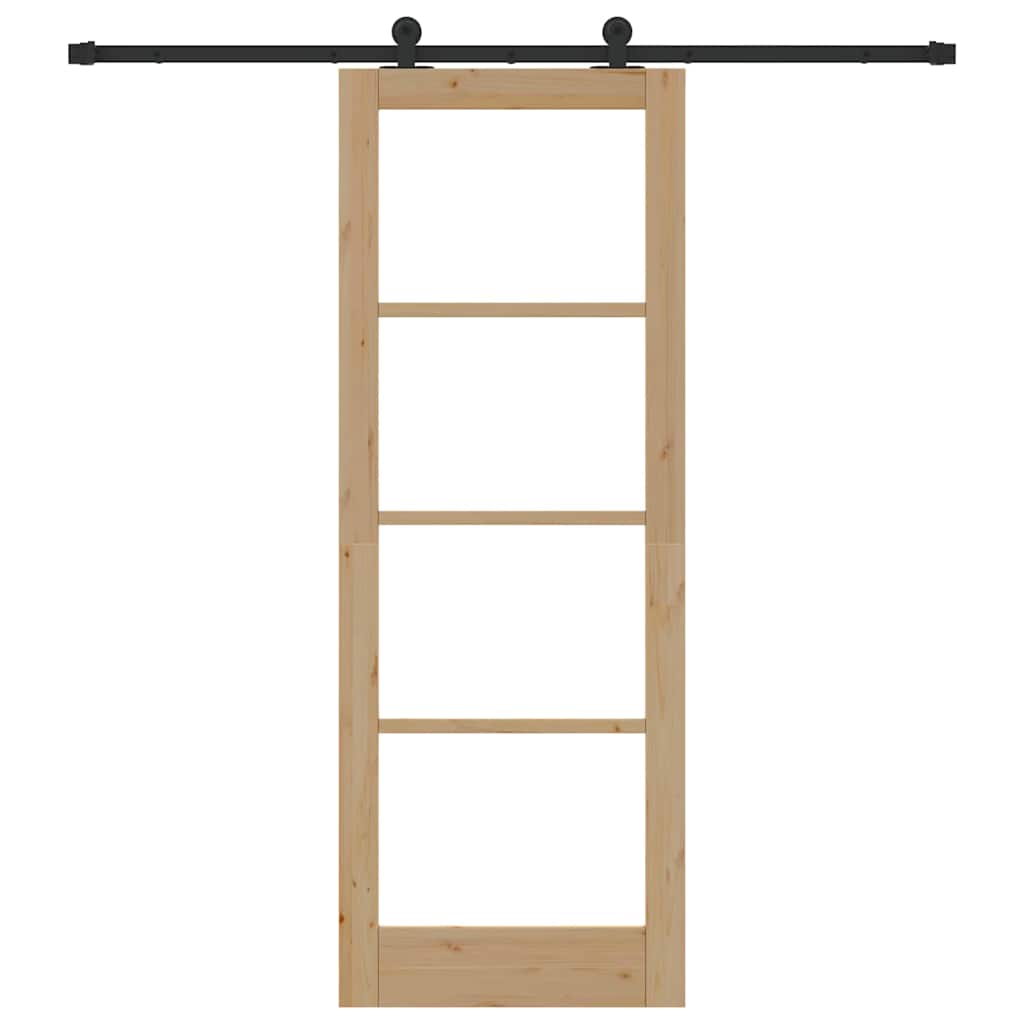 Schiebetür ORKDAL Braun 78 x 211 cm Holz und Metall