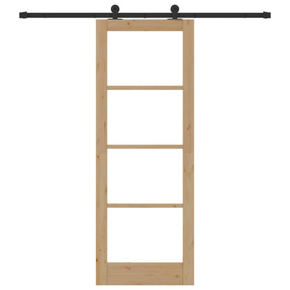 Schiebetür ORKDAL Braun 78 x 211 cm Holz und Metall