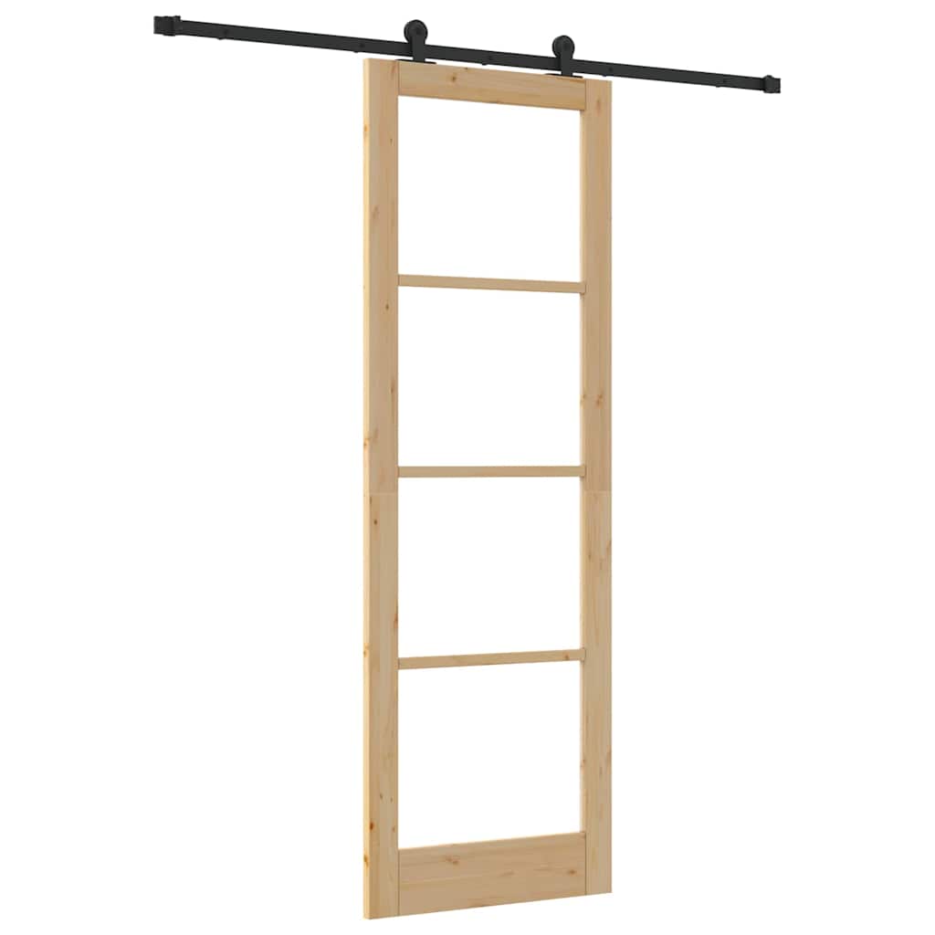 Schiebetür ORKDAL Braun 78 x 232 cm Holz und Metall