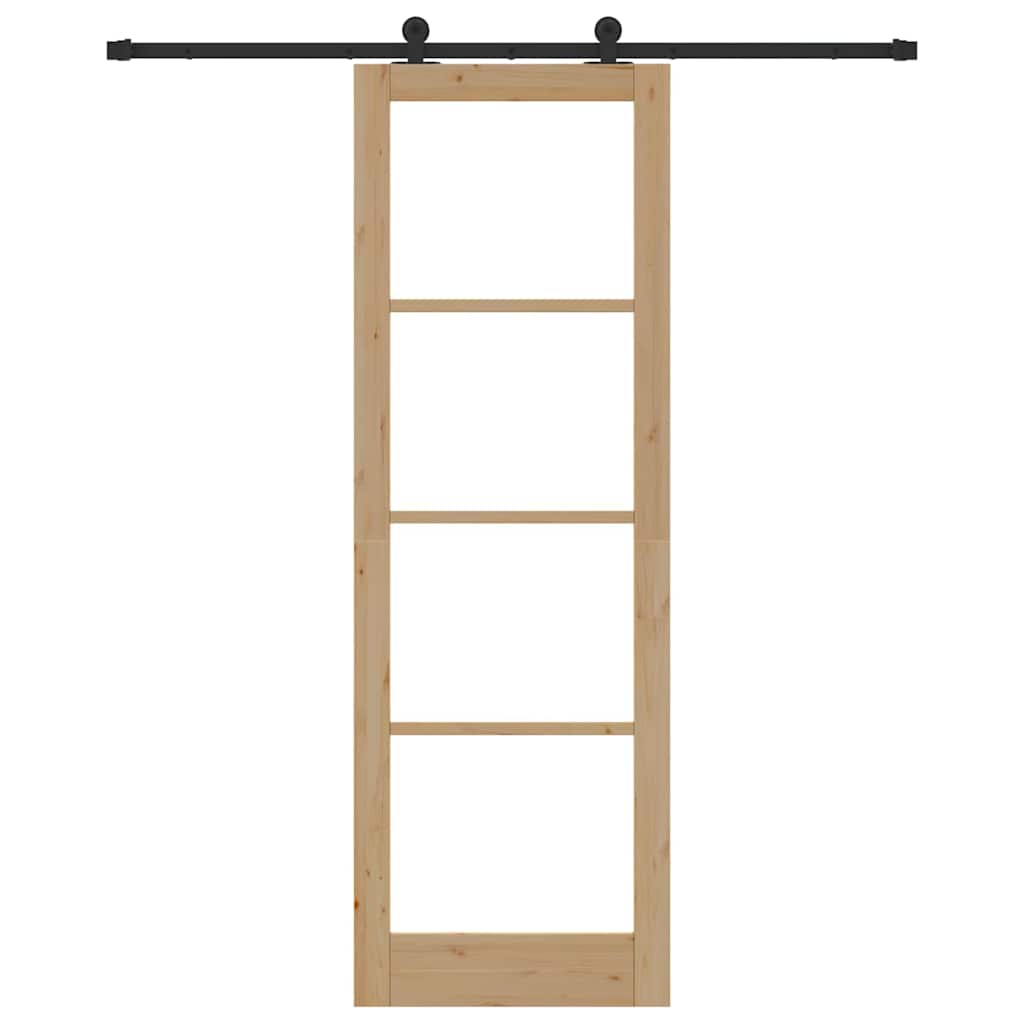 Schiebetür ORKDAL Braun 78 x 232 cm Holz und Metall