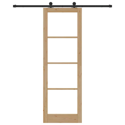 Schiebetür ORKDAL Braun 78 x 232 cm Holz und Metall