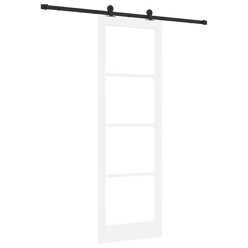 Schiebetür ORKDAL Weiß 78 x 232 cm Holz und Metall