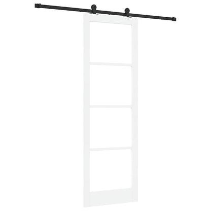 Schiebetür ORKDAL Weiß 78 x 232 cm Holz und Metall