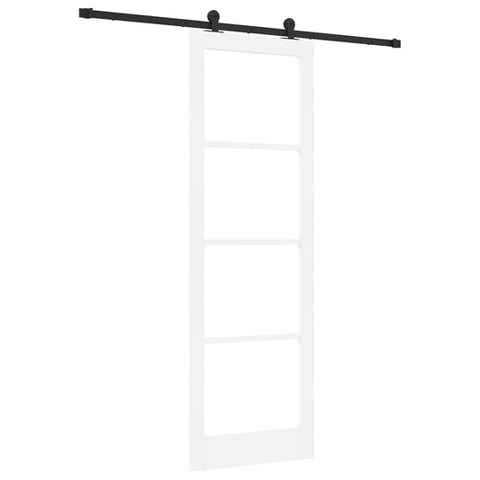 Schiebetür ORKDAL Weiß 78 x 232 cm Holz und Metall