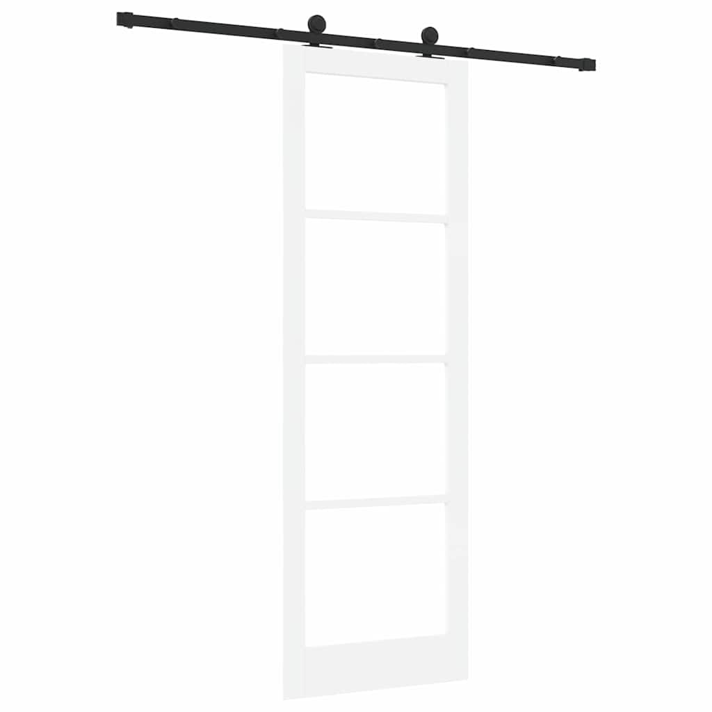 Schiebetür ORKDAL Weiß 78 x 232 cm Holz und Metall