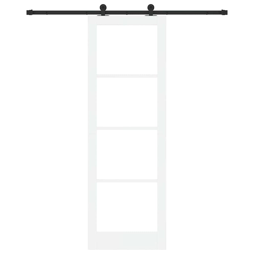 Schiebetür ORKDAL Weiß 78 x 232 cm Holz und Metall