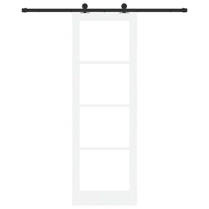 Schiebetür ORKDAL Weiß 78 x 232 cm Holz und Metall
