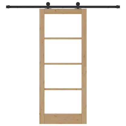 Schiebetür ORKDAL Braun 83 x 202 cm Holz und Metall