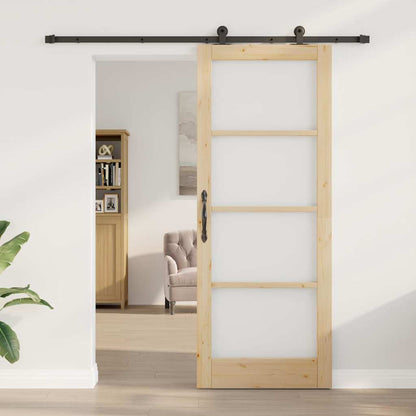 Schiebetür ORKDAL Braun 83 x 211 cm Holz und Metall