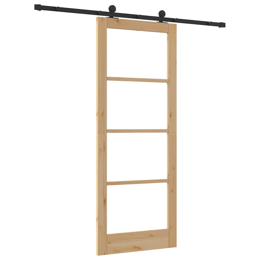 Schiebetür ORKDAL Braun 83 x 211 cm Holz und Metall