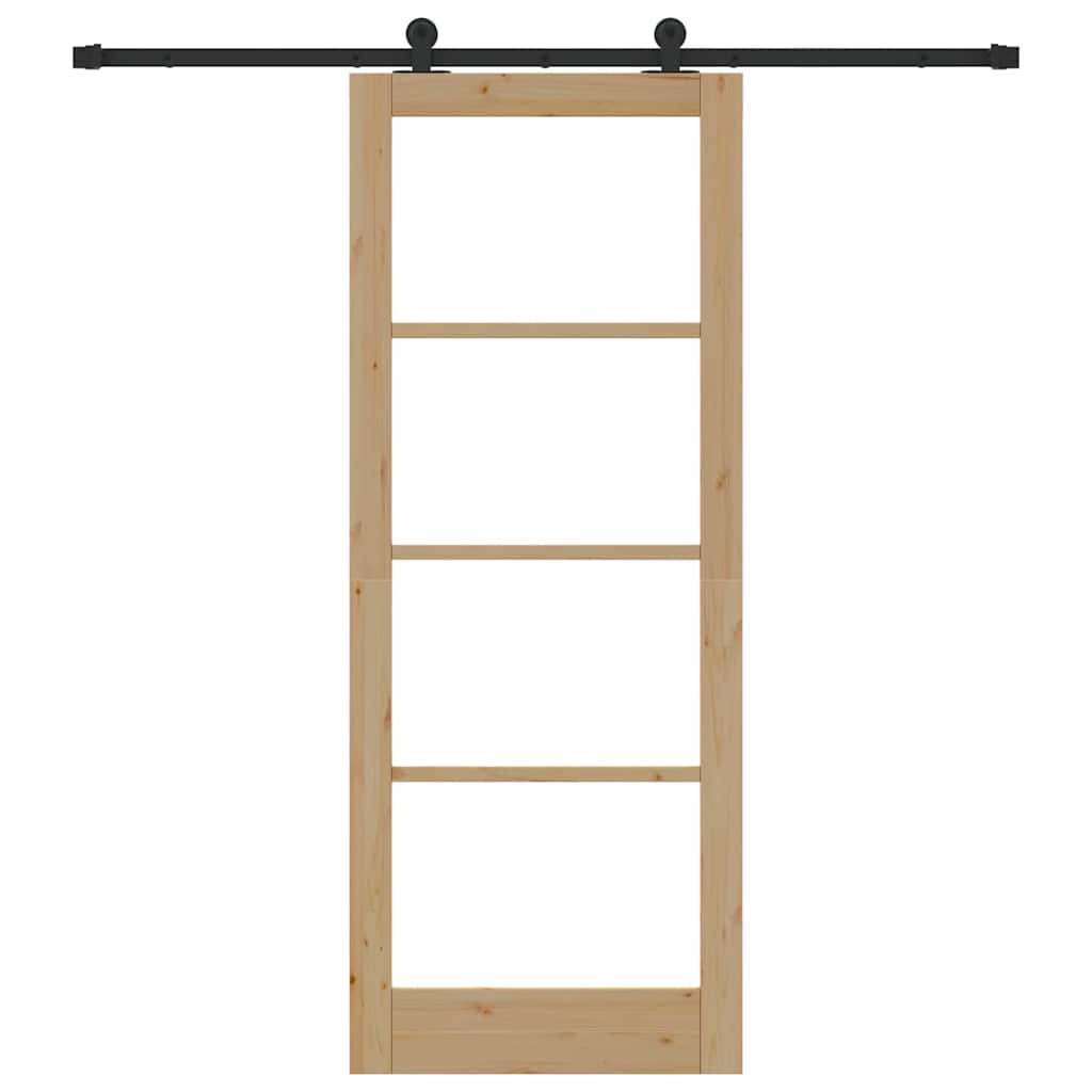 Schiebetür ORKDAL Braun 83 x 211 cm Holz und Metall