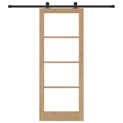 Schiebetür ORKDAL Braun 83 x 211 cm Holz und Metall