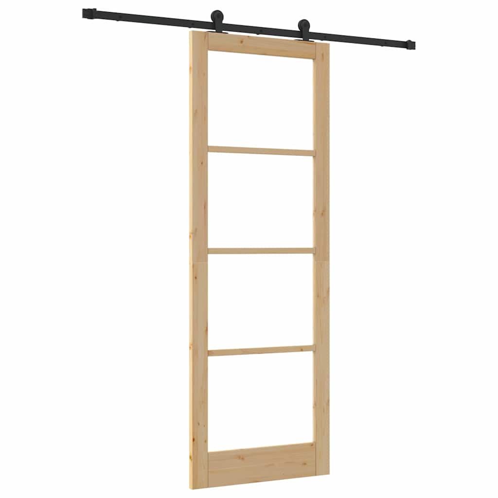 Schiebetür ORKDAL Braun 83 x 232 cm Holz und Metall