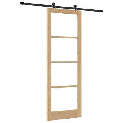 Schiebetür ORKDAL Braun 83 x 232 cm Holz und Metall