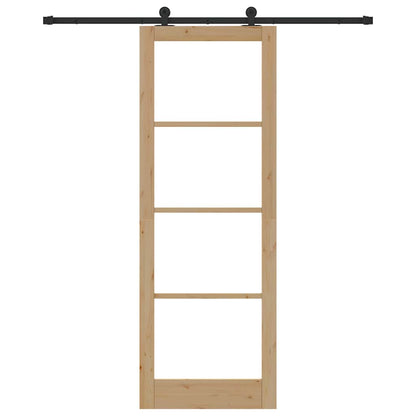Schiebetür ORKDAL Braun 83 x 232 cm Holz und Metall