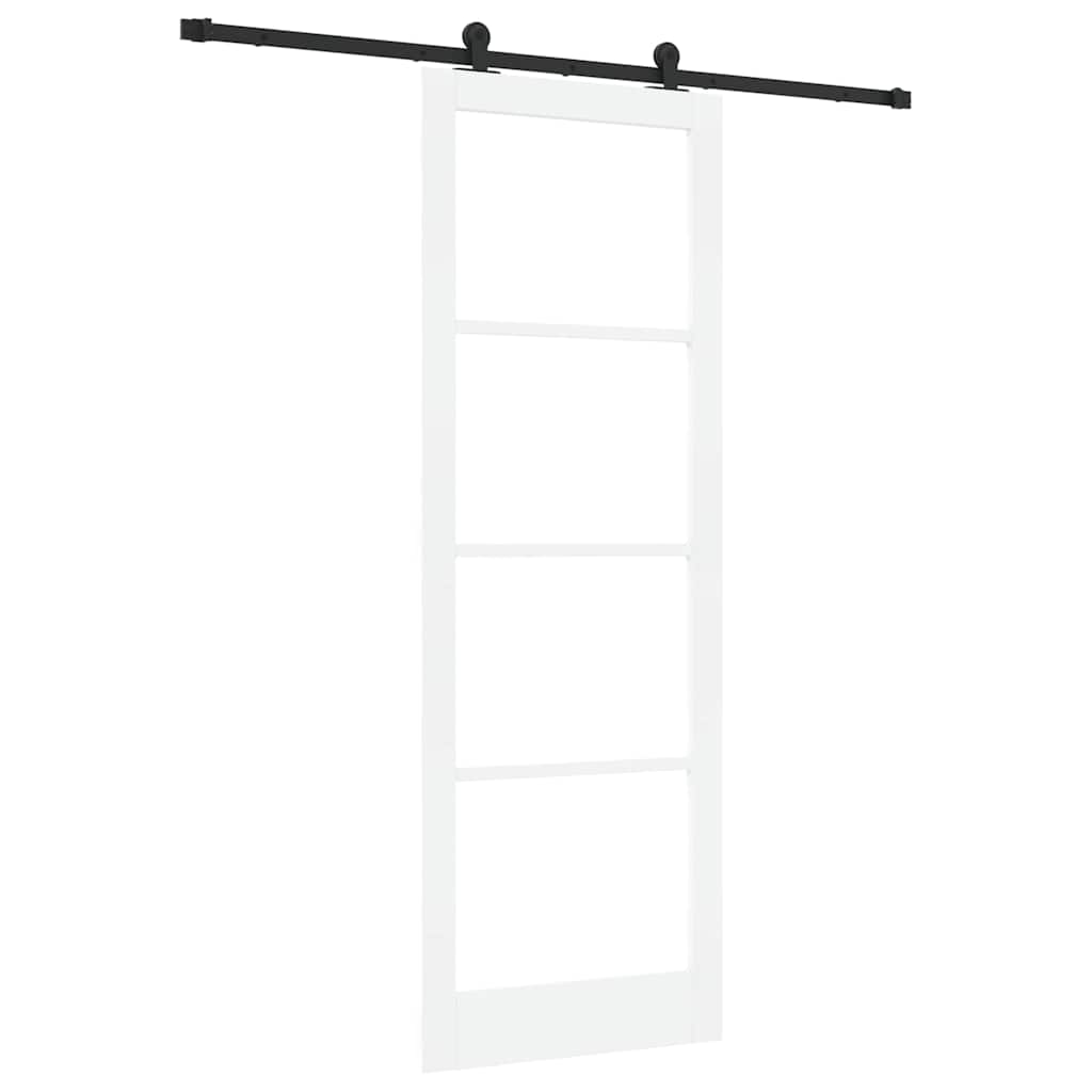 Schiebetür ORKDAL Weiß 83 x 232 cm Holz und Metall