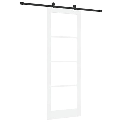 Schiebetür ORKDAL Weiß 83 x 232 cm Holz und Metall