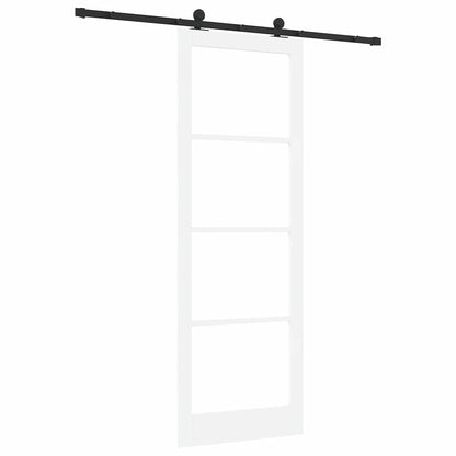 Schiebetür ORKDAL Weiß 83 x 232 cm Holz und Metall