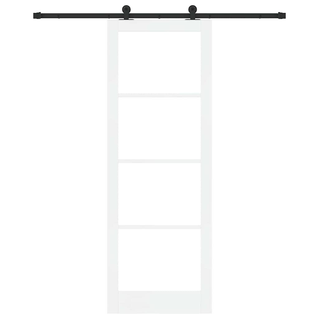 Schiebetür ORKDAL Weiß 83 x 232 cm Holz und Metall