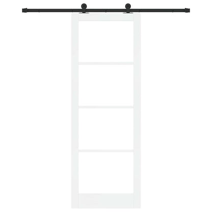 Schiebetür ORKDAL Weiß 83 x 232 cm Holz und Metall