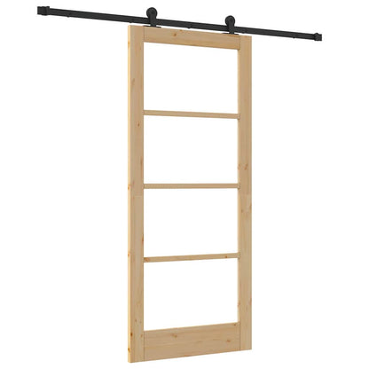 Schiebetür ORKDAL Braun 86 x 198,5 cm Holz und Metall