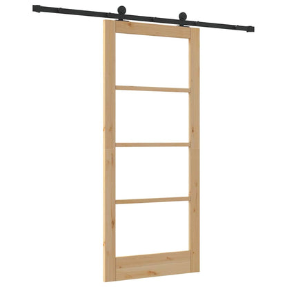 Schiebetür ORKDAL Braun 86 x 198,5 cm Holz und Metall