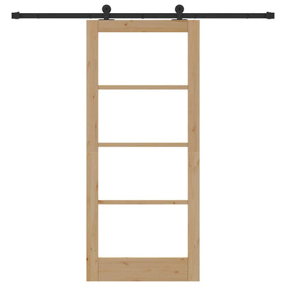 Schiebetür ORKDAL Braun 86 x 198,5 cm Holz und Metall