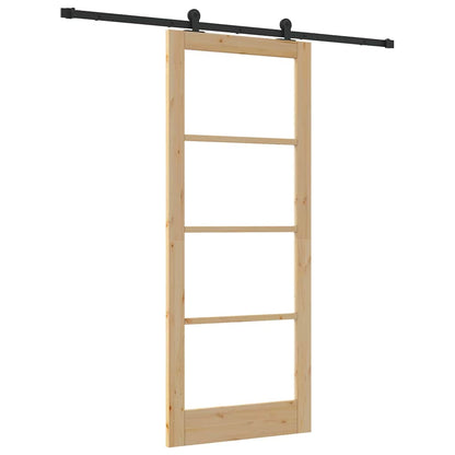 Schiebetür ORKDAL Braun 86 x 211 cm Holz und Metall