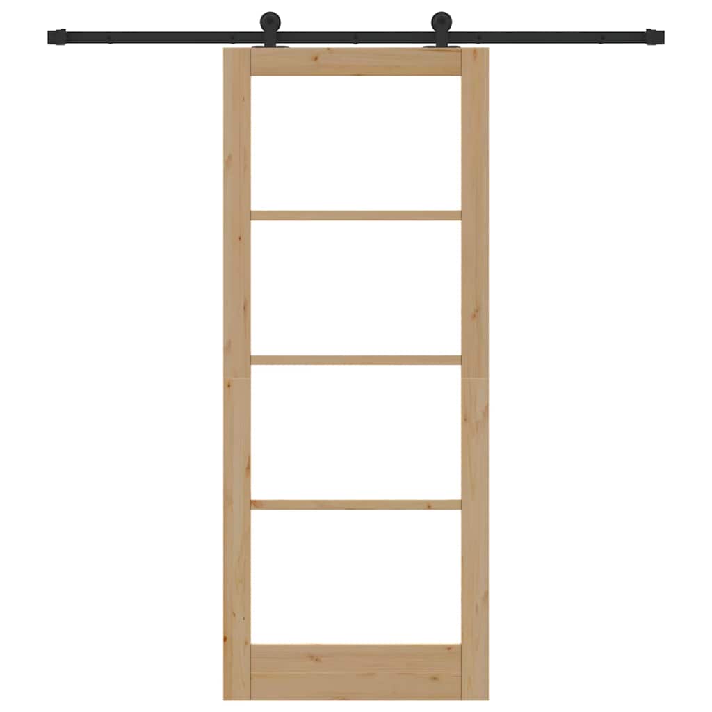 Schiebetür ORKDAL Braun 86 x 211 cm Holz und Metall