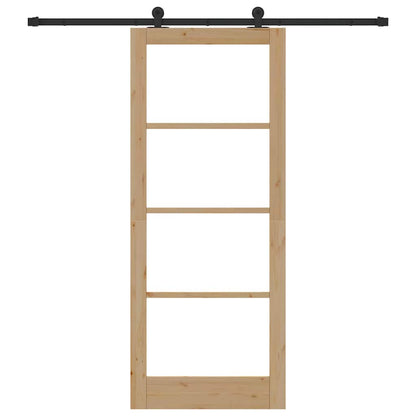 Schiebetür ORKDAL Braun 86 x 211 cm Holz und Metall