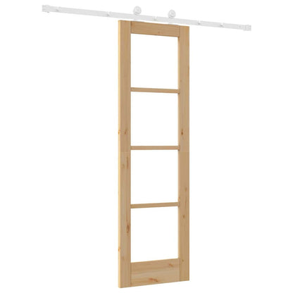 Schiebetür ORKDAL Braun 61 x 198,5 cm Holz und Metall
