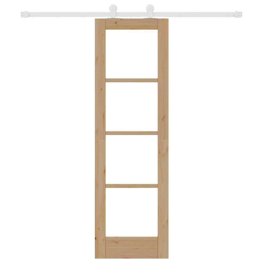 Schiebetür ORKDAL Braun 61 x 198,5 cm Holz und Metall