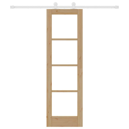 Schiebetür ORKDAL Braun 61 x 198,5 cm Holz und Metall