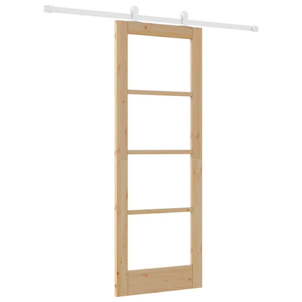 Schiebetür ORKDAL Braun 73,5 x 198,5 cm Holz und Metall