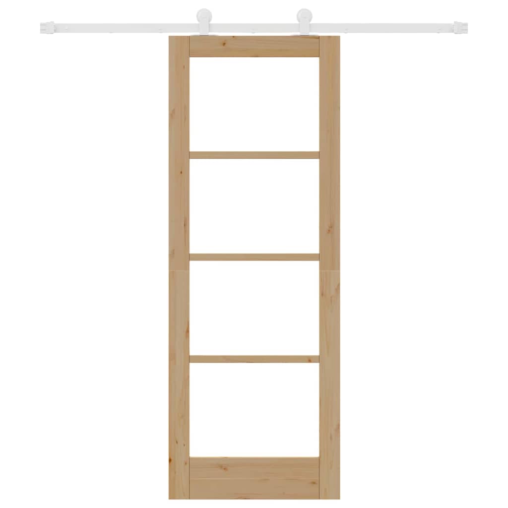 Schiebetür ORKDAL Braun 73,5 x 198,5 cm Holz und Metall