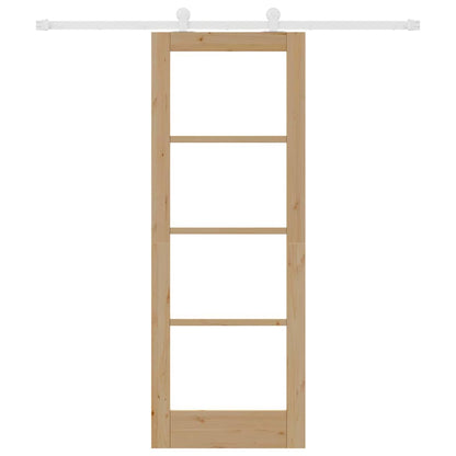 Schiebetür ORKDAL Braun 73,5 x 198,5 cm Holz und Metall
