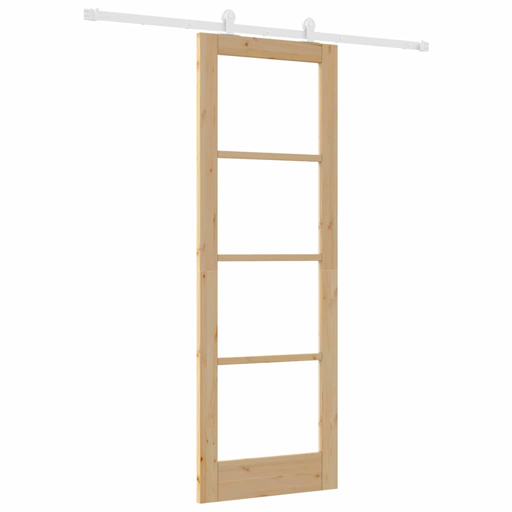 Schiebetür ORKDAL Braun 73,5 x 211 cm Holz und Metall