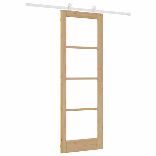 Schiebetür ORKDAL Braun 73,5 x 211 cm Holz und Metall