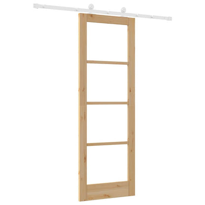 Schiebetür ORKDAL Braun 73,5 x 211 cm Holz und Metall