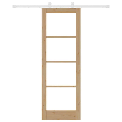Schiebetür ORKDAL Braun 73,5 x 211 cm Holz und Metall