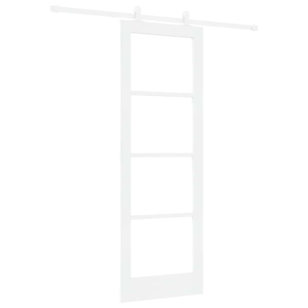 Schiebetür ORKDAL Weiß 73,5 x 211 cm Holz und Metall