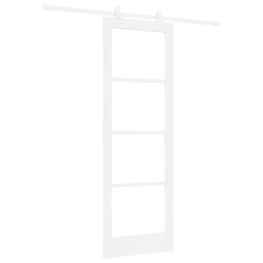 Schiebetür ORKDAL Weiß 73,5 x 211 cm Holz und Metall