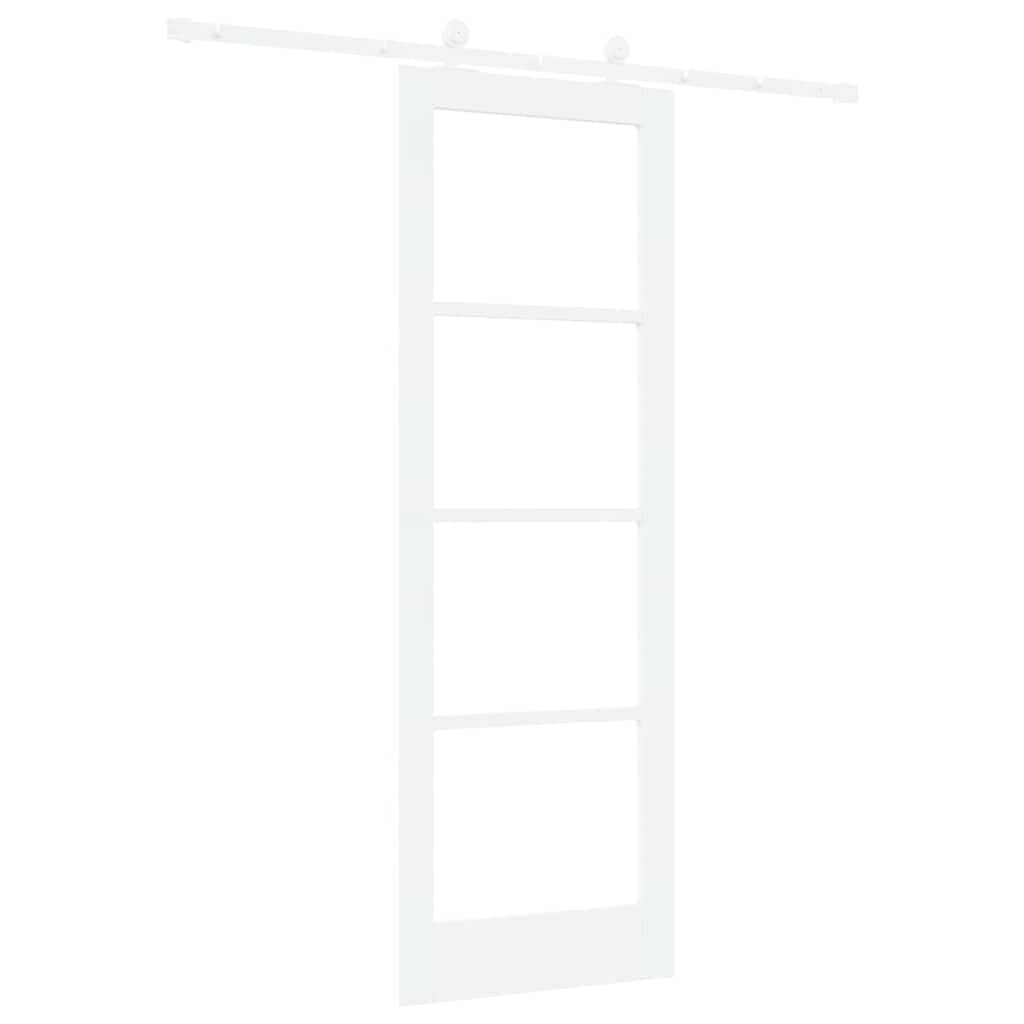 Schiebetür ORKDAL Weiß 73,5 x 211 cm Holz und Metall
