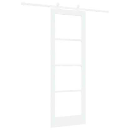 Schiebetür ORKDAL Weiß 73,5 x 211 cm Holz und Metall