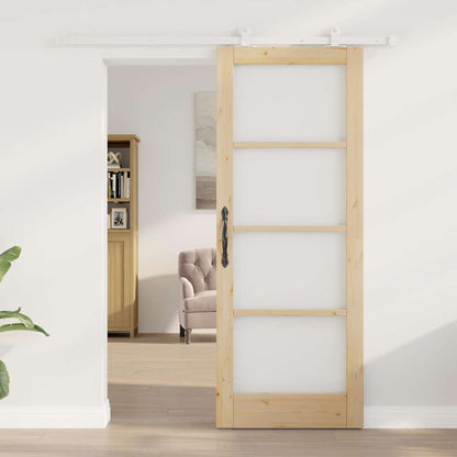Schiebetür ORKDAL Braun 78 x 202 cm Holz und Metall