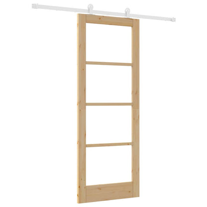 Schiebetür ORKDAL Braun 78 x 202 cm Holz und Metall